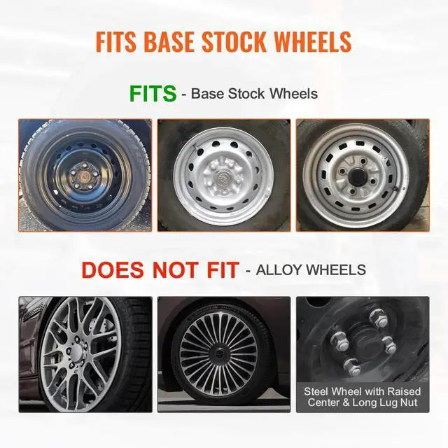 Alt view image 3 of 7 - VEVOR 16" Wheel Rim Cover Hubcaps Set of 4 Sturdy Hubcap for All Weather Use