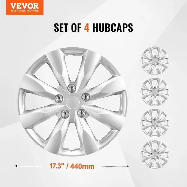 Alt view image 7 of 7 - VEVOR 16" Wheel Rim Cover Hubcaps Set of 4 Sturdy Hubcap for All Weather Use