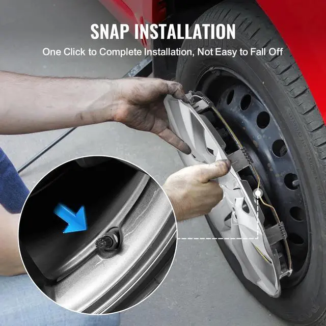 Alt view image 5 of 7 - VEVOR 16" Wheel Rim Cover Hubcaps Set of 4 Sturdy Hubcap for All Weather Use