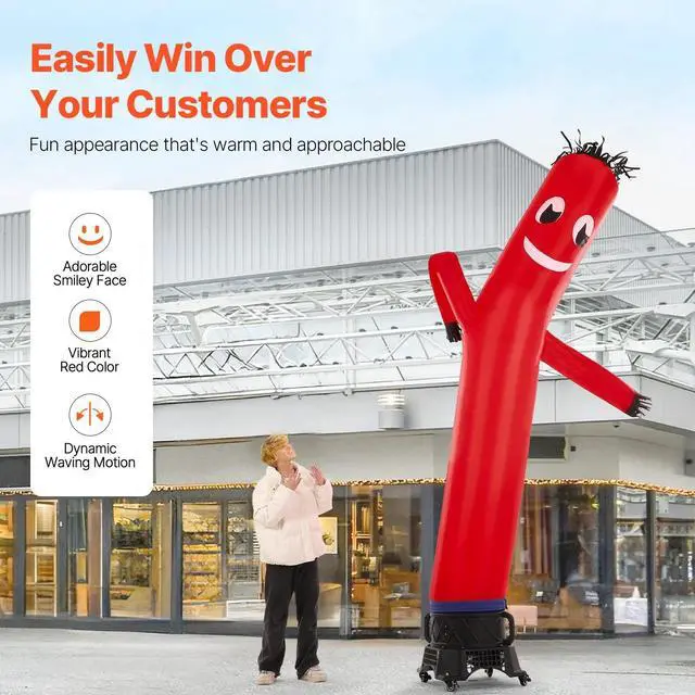 Alt view image 4 of 7 - 20 ft Air Dancers Wacky Waving Inflatable Tube Man with 1 HP Blower Fan