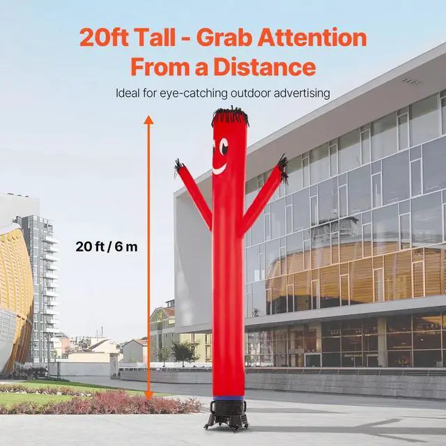 Alt view image 2 of 7 - 20 ft Air Dancers Wacky Waving Inflatable Tube Man with 1 HP Blower Fan