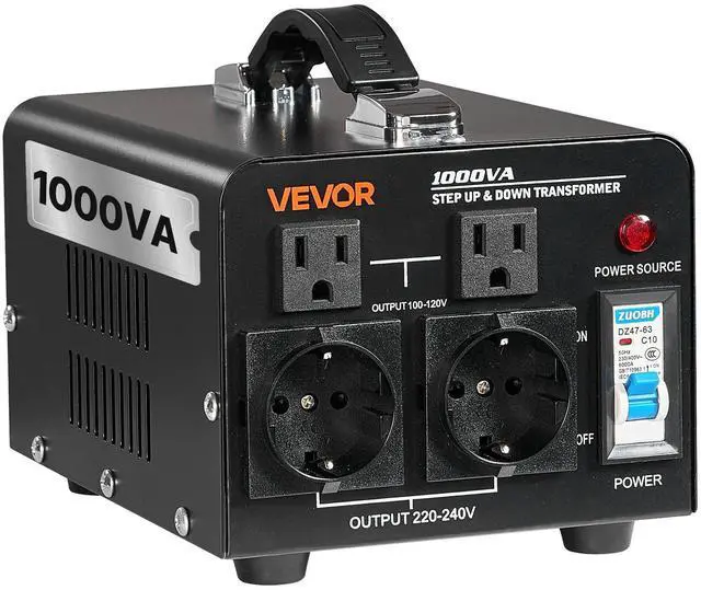 Main image of VEVOR Voltage Converter Transformer 1000VA Step Up/Down 110 to 220V/220 to 110V