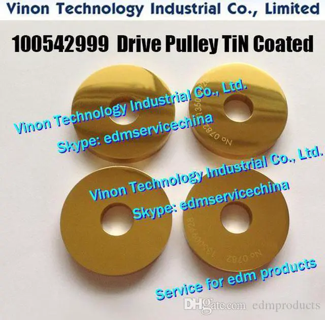 Main image of 100.542.999 edm Lower Drive Pulley TiN Coated C409 Ø40xØ12x6 for ROBOFIL 230F,240,330F Charmilles 542.999, 135009928, 1350.099.2