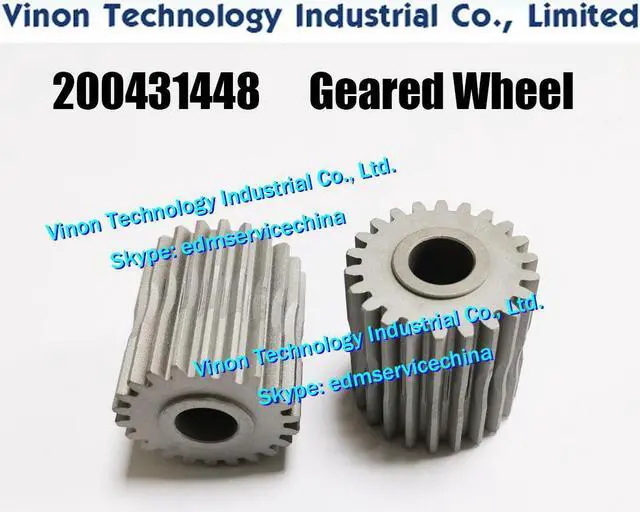 Main image of 200431448 Geared wheel for ROBOFIL 100,200,400,600 series machine. 200.431.448, 200-431-448, 100431448 Geared wheel wire evacuat