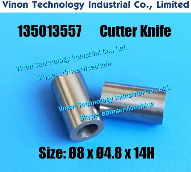 Main image of (2PCS PACK) 135013557 Counter Knife Ø8xØ4.8x14Hmm Charmilles edm parts 135.013.557 Counter Cutter Lower for ROBOFIL 640CC