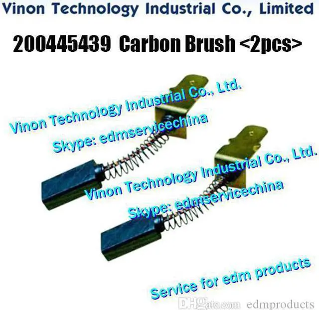 Main image of (2pc) 200445439 Carbon 4x7x15 with spring for BBC motor C607 for ROBOFIL 230,290,330 Charmilles 200.445.439, 445.439 for ABB/BBC