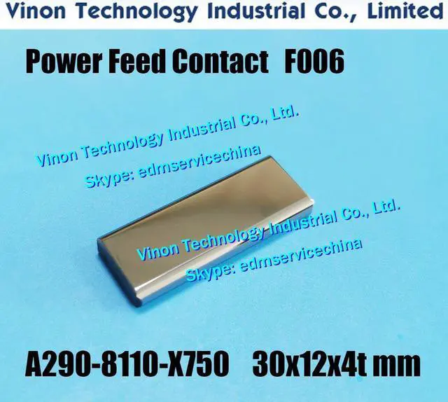 Main image of (2pcs) A290-8110-X750 30x12x4tmm Power Feed Contact F006 long length type for Fanuc C,iA,iB,iD,iE machine edm electrode pin