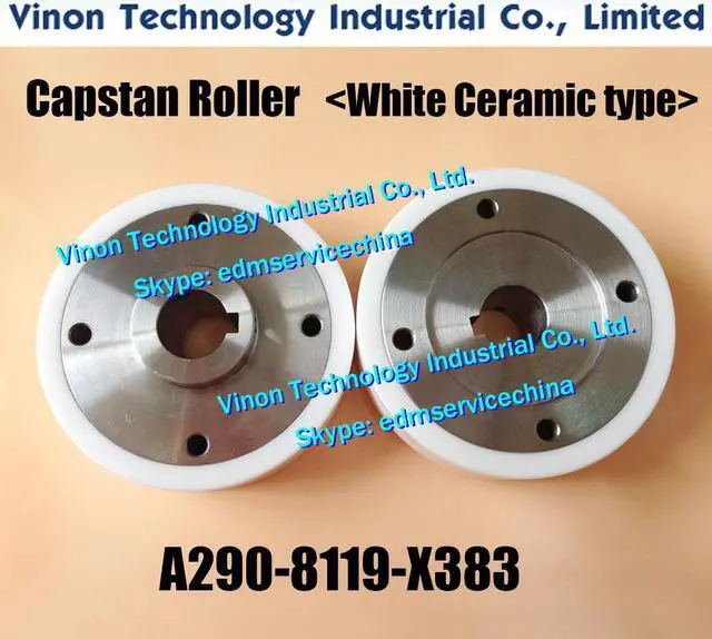 Main image of A290-8119-X383 Capstan Roller F422 Ø80x17x22t Feed Section (Please select the materials of Black Ceramic or White Ceramic type)