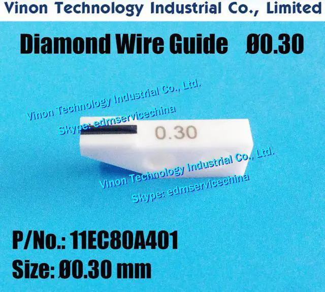 Main image of 11EC80A401 Diamond Wire Guide Ø0.30mm A101 for precision taper cutting for Makino CNC WireCut EDM Machine edm parts 11EC.80A.401