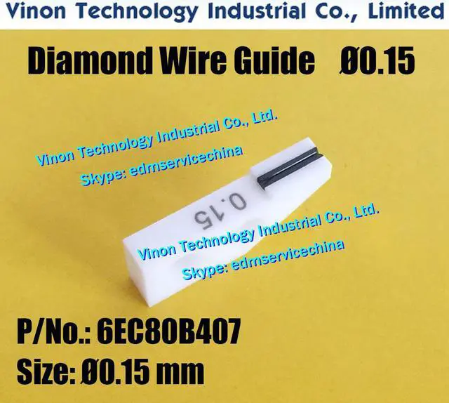 Main image of 6EC80B407 Diamond Wire Guide Ø0.15mm A101 for precision taper cutting for Makino CNC WireCut EDM Machines, edm parts 6EC.80B.407