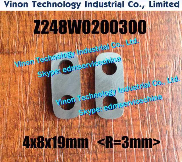 Main image of Z248W0200300 Power Feed Contact Upper (R3 New type) 4x8x19mm (R=3mm) Z248W0/200300 Upper Energizing Plate for Makino SP43.SP64