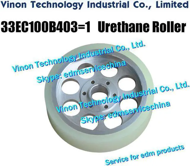Main image of 33EC100B403=1 edm Urethane Roller 100x20mm for Makino U series, UPV-3, UPV-5 series machines 33EC100B403, 33EC.100B.403