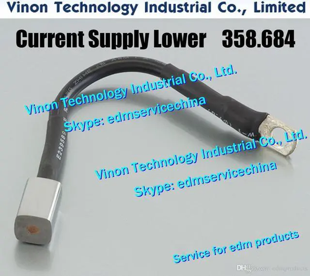 Main image of 358.684.9 edm Current Supply Lower A015L for Agie AC100-AC370 series machines 358.684, 3586849, 590358684 Power Feed Contact 23.