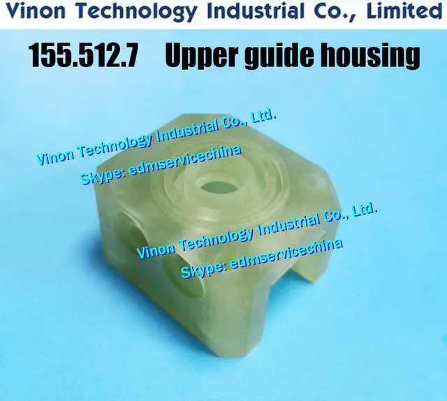 Main image of 155.512.7 edm Wear Parts Upper Guide Housing for Agie AC150,AC170,AC200,AC250,AC270 series wire-cut machine. edm 155.512