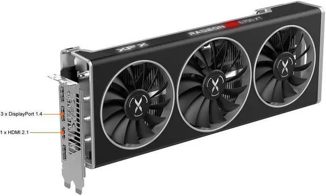 Alt view image 4 of 6 - XFX SPEEDSTER MERC319 AMD Radeon RX 6700 XT BLACK Gaming Graphics Card with 12GB GDDR6 HDMI 3xDP, AMD RDNA 2