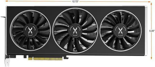 Alt view image 2 of 6 - XFX SPEEDSTER MERC319 AMD Radeon RX 6700 XT BLACK Gaming Graphics Card with 12GB GDDR6 HDMI 3xDP, AMD RDNA 2