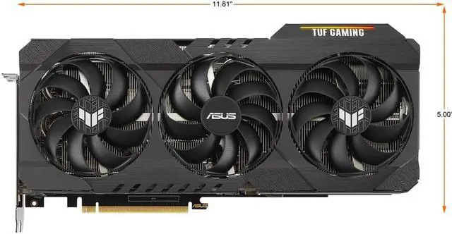 Alt view image 2 of 5 - ASUS TUF Gaming GeForce RTX 3080 Ti OC Edition Graphics Card (PCIe 4.0, 12GB GDDR6X, HDMI 2.1, DisplayPort 1.4a, Dual Ball Fan Bearings, Military-grade Certification, GPU Tweak II), TUF-RTX3080TI-O12G