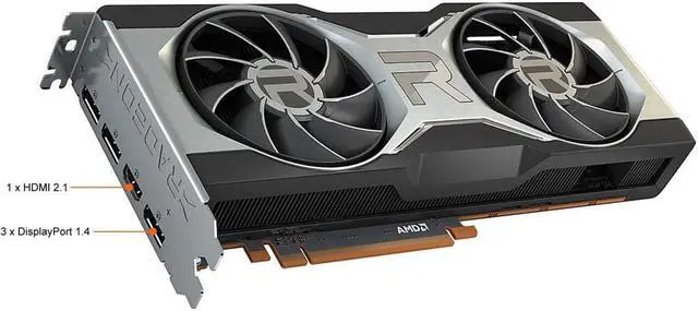 Alt view image 9 of 12 - AMD RADEON RX 6700 XT Graphics Card, 7nm AMD RDNA2 12GB GDDR6 192-bit AMD Reference Card, PCIE 4.0 HDMI DP 1.4a Video Card