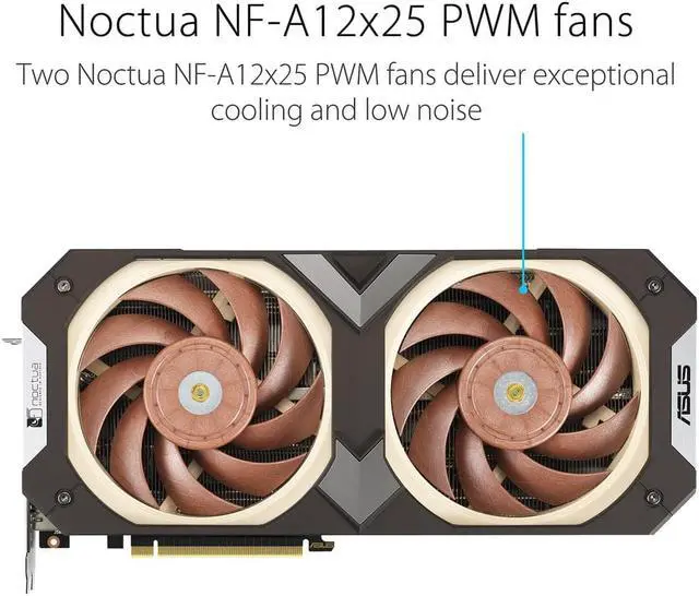 Alt view image 2 of 6 - ASUS Noctua Edition GeForce RTX 3080 10GB GDDR6X PCI Express 4.0 Video Card,  RTX3080-O10G-NOCTUA(LHR)