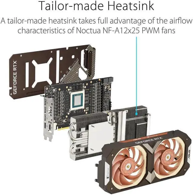 Alt view image 6 of 6 - ASUS Noctua Edition GeForce RTX 3080 10GB GDDR6X PCI Express 4.0 Video Card,  RTX3080-O10G-NOCTUA(LHR)
