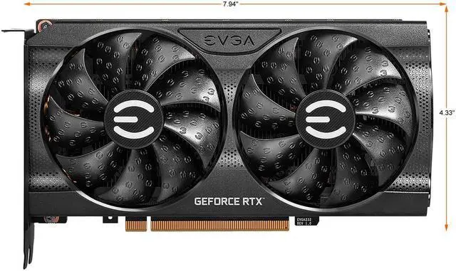 Alt view image 9 of 13 - EVGA GeForce RTX 3060 Ti XC GAMING Video Card, 08G-P5-3663-KL, 8GB GDDR6, Metal Backplate, LHR