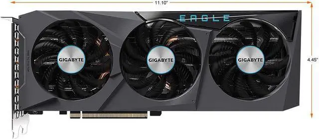 Alt view image 2 of 7 - GIGABYTE Radeon RX 6700 XT EAGLE OC-12G Graphics Card, WINDFORCE 3X Cooling System, 12GB 192-bit GDDR6, GV-R67XTEAGLE OC-12GD Video Card-