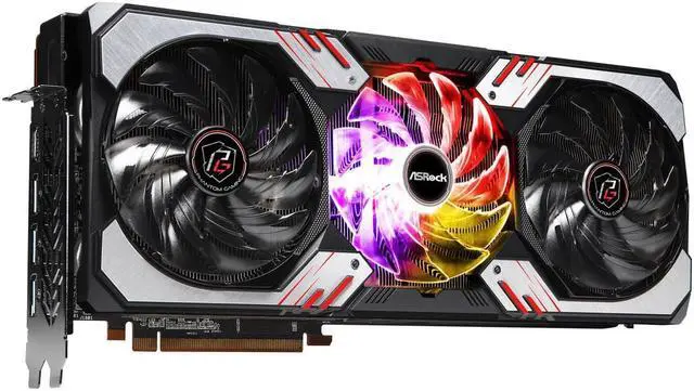 Alt view image 2 of 7 - ASRock Radeon RX 6800 XT Phantom 16G Gaming D Gaming Graphics Card with 16GB GDDR6, AMD RDNA 2 (RX6800XT PGD 16GO)