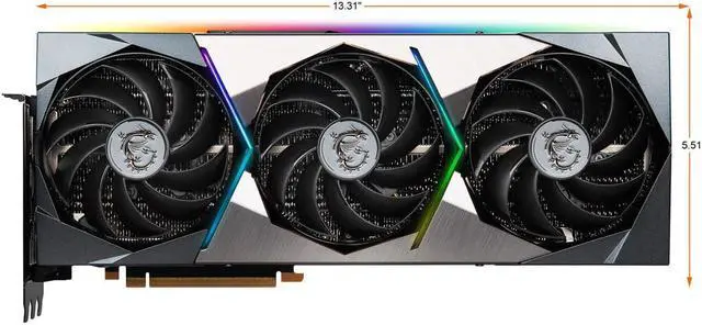 Alt view image 2 of 6 - MSI Suprim GeForce RTX 3090 Ti 24GB GDDR6X PCI Express 4.0 SLI Support ATX Video Card RTX 3090 TI SUPRIM X 24G