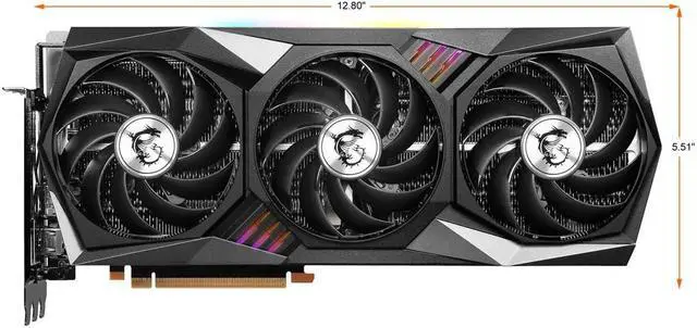 Alt view image 2 of 6 - MSI Gaming GeForce RTX 3090 Ti 24GB GDDR6X PCI Express 4.0 SLI Support ATX Video Card RTX 3090 TI GAMING X TRIO 24G