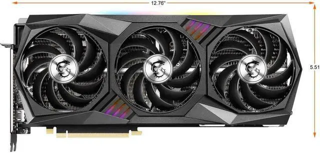 Alt view image 2 of 7 - MSI Gaming GeForce RTX 3080 Ti 12GB GDDR6X PCI Express 4.0 Video Card -RTX 3080 Ti Gaming X Trio 12G-