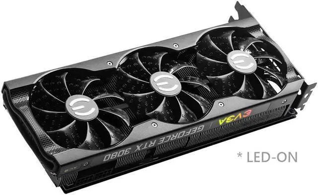 Alt view image 4 of 7 - EVGA GeForce RTX 3080 XC3 ULTRA GAMING Video Card, 10G-P5-3885-KL, 10GB GDDR6X, iCX3 Cooling, ARGB LED, Metal Backplate, LHR-