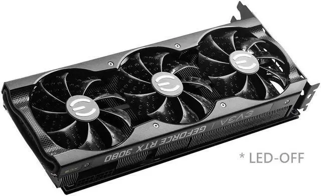 Alt view image 3 of 7 - EVGA GeForce RTX 3080 XC3 ULTRA GAMING Video Card, 10G-P5-3885-KL, 10GB GDDR6X, iCX3 Cooling, ARGB LED, Metal Backplate, LHR-