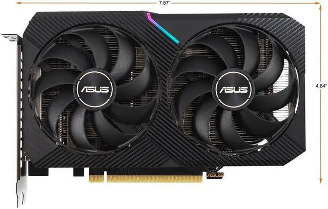 Alt view image 2 of 5 - ASUS Dual GeForce RTX 3060 12GB GDDR6 PCI Express 4.0 Video Card DUAL-RTX3060-O12G-V2 MINI