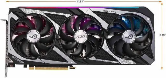 Alt view image 2 of 5 - ASUS ROG Strix GeForce RTX 3060 12GB GDDR6 PCI Express 4.0 Video Card ROG-STRIX-RTX3060-O12G-V2-GAMING