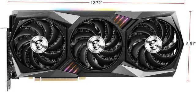 Alt view image 2 of 5 - MSI Gaming GeForce RTX 3080 10GB GDDR6X PCI Express 4.0 Video Card RTX 3080 GAMING X TRIO 10G