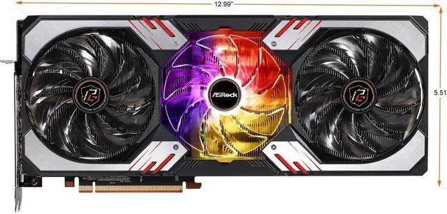 Alt view image 2 of 4 - ASRock Radeon RX 6900 XT PHANTOM GAMING D Graphics Card 16GB GDDR6, AMD RDNA2 (RX6900XT PGD 16GO)