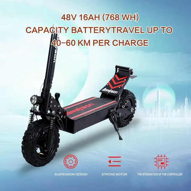 Alt view image 6 of 7 - Electric Kick Scooter for Adults - 2500W Motor, Up to 30 MPH & 20-30 Miles, 48V/16AH