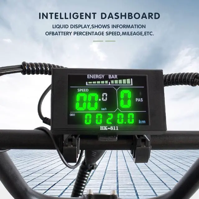 Alt view image 3 of 7 - Electric Bike for Adults, Ebike 1000W/48V/20Ah, Tank 20" Fat Tire Electric Bicycles Up to 30MPH & 68 Miles with Removable Battery, Colorful Dispaly, Throttle & Pedal Assist, Shimano 7-Speed