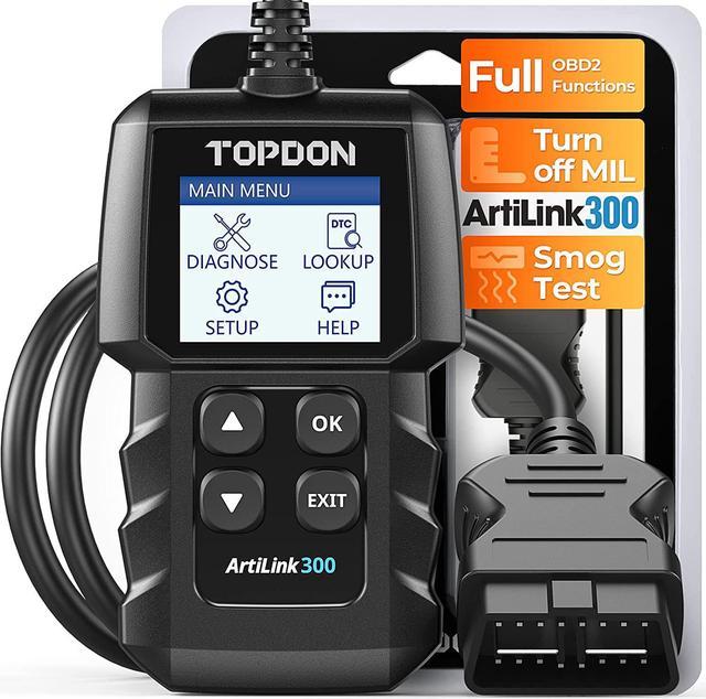 OBD2 Scanner TOPDON AL300 Car Diagnostic Code Reader All OBD2 Functions  Check Engine Light Smog Check O2 Sensor Test 