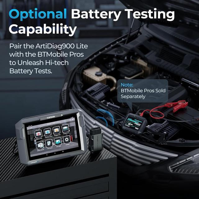 Alt view image 5 of 7 - OBD2 Scanner Car Diagnostic Scan Tool TOPDON ArtiDiag900 Lite Wireless Bidirectional All System Scanner with Active Test, 8+ Reset Services