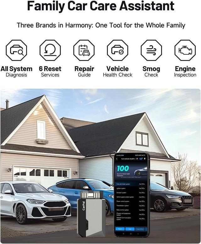 Alt view image 4 of 7 - TOPDON CarPal, OBD2 Scanner, Bluetooth Scanner for Car, All System Diagnostic Tool for iOS & Android, Vehicle Health Check, 6 Maintenance Services, Smog Check, Repair Guide, Performance Test