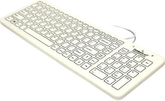 Main image of Case of (20) SF09-02-v4 - SterileFLAT Antibacterial Medical Washable Keyboard (White) (USB) | SF09-02-v4-C20