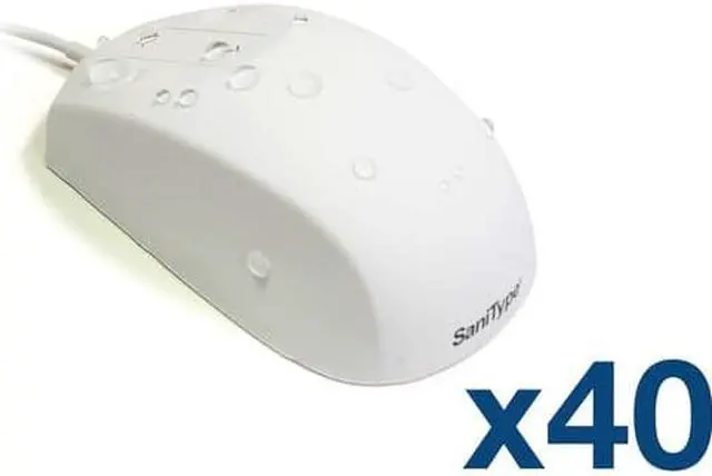 Main image of Case of (40) OMST0C03-W - SaniType Professional-grade Optical Waterproof Mouse with Touchpad-scroll (USB) (White) | OMST0C03-W-C40