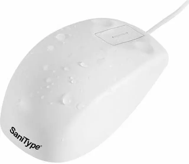 Main image of Case of (10) OMST0C03-W - SaniType Professional-grade Optical Waterproof Mouse with Touchpad-scroll (USB) (White) | OMST0C03-W-C10