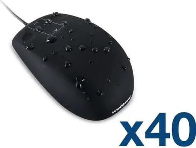 Main image of Case of (40) OMWK0C03-BK - WetKeys Professional-grade Optical Waterproof Mouse with Touchpad-scroll (USB) (Black) | OMWK0C03-BK-C40