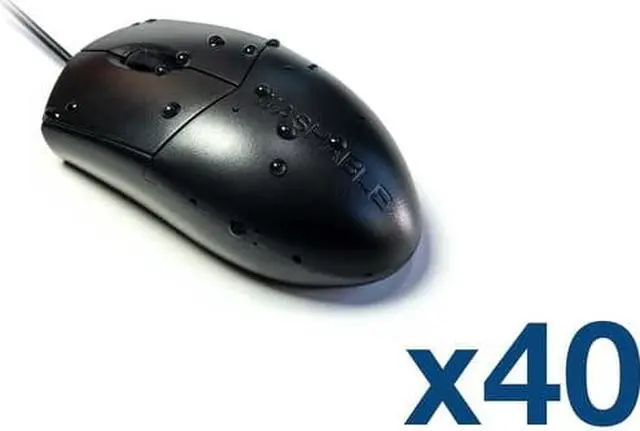 Main image of Case of (40) OMWKABS04-BK - WetKeys Professional-grade Optical Waterproof Mouse with Scroll-wheel (USB) (Black) | OMWKABS04-BK-C40