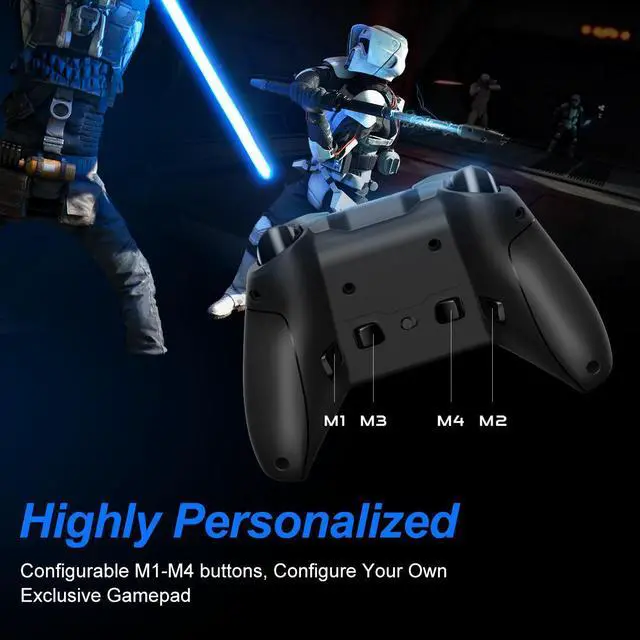 Alt view image 4 of 6 - Flydigi Vader 2 Pro Wireless Multi-Platform Game Controller, Dual Vibration Motor, 6-Axis Gyroscope Motion Sensing, 80 Hours Battery Life, Compatible with Nintendo Switch, iOS, PC, Android