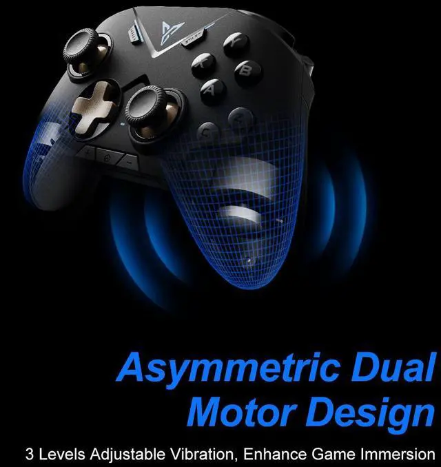 Alt view image 5 of 6 - Flydigi Vader 2 Pro Wireless Multi-Platform Game Controller, Dual Vibration Motor, 6-Axis Gyroscope Motion Sensing, 80 Hours Battery Life, Compatible with Nintendo Switch, iOS, PC, Android