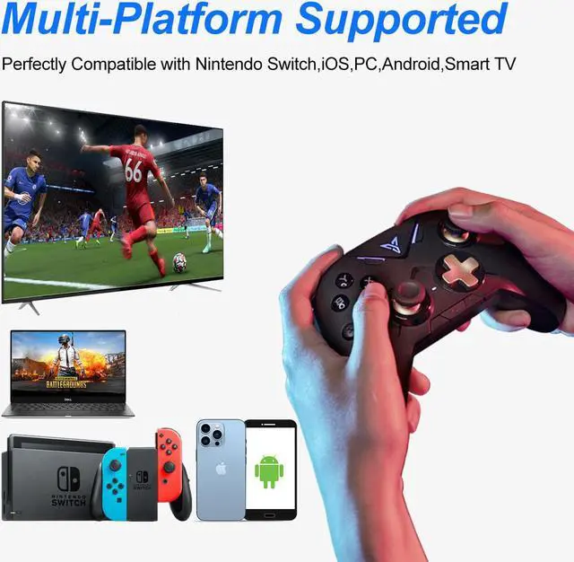 Alt view image 6 of 6 - Flydigi Vader 2 Pro Wireless Multi-Platform Game Controller, Dual Vibration Motor, 6-Axis Gyroscope Motion Sensing, 80 Hours Battery Life, Compatible with Nintendo Switch, iOS, PC, Android