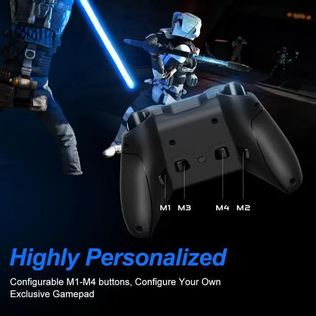 Alt view image 4 of 6 - Flydigi Vader 2 Pro Wireless Multi-Platform Game Controller, Dual Vibration Motor, 6-Axis Gyroscope Motion Sensing, 80 Hours Battery Life, Compatible with Nintendo Switch, iOS, PC, Android